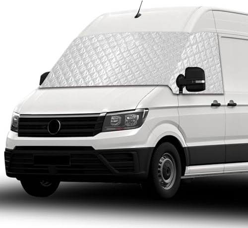 Scheibenabdeckung kompatibel mit VW Crafter II/Grand California/MAN TGE 2017-2026 Schutz vor UV/Ice/Frost/Regen/Staub Fenster/fallenden Blättern Windschutzscheibe Scheibenabdeckung