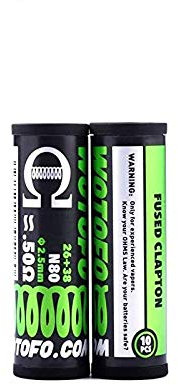 10x WOTOFO N80 FUSED CLAPTON Coils 0,50 Ohm Coils Wickeldraht Verdampfer, Ni80 Nichrome, MTL RBA, E Zigarette Selbstwickler