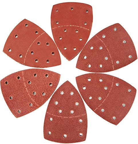 60 Stück Schleifpapier dreieckschleifer 11-Loch 105 x 152 mm je 10 x Korn 40/60/80/120/180/240 für Multischleifer Schleifblätter dreieckige Schleifpads Schleifpapier
