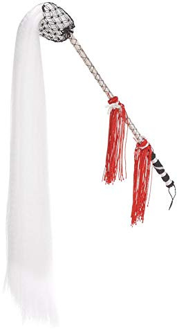 Horsetail Whisk, Qiilu Fly Whisk, Fly Horsetail Whisk Stick Handle for Chinese Taoist Buddhist Martial Arts Stage Plays