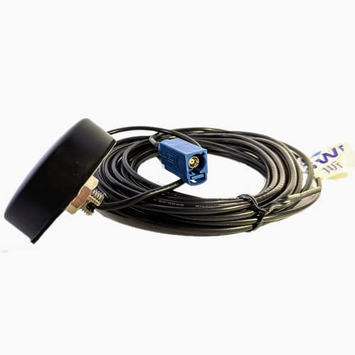 Maswell Antena satelital GPS para navegación de automóviles GPS Amplificador Universal Activo Antena de navegación Montaje Cilíndrico con Tornillo FAKRA-C