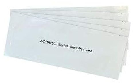 ID Zone ID Card Printer Reinigungsset, 5 Stück, Schwarz, Weiß, DC105999-311, Papierreinigungskarten für Zebra ZC100, ZC100 LT, ZC300, ZC350, ZC350 LT