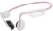 SHOKZ OpenMove Knochenschall Kopfhörer, Open-Ear Sport Bluetooth Ohrhörer mit Noise-Cancelling Mikrofon, IP55 wasserdichtes kabelloses Headset zum Laufen, 6 Stunden Spielzeit, mit Aufklebern, Rosa