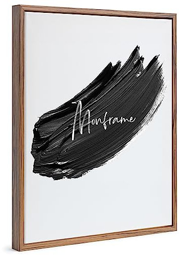 Monframe Schattenfugenrahmen - 18x24 cm - Nussbaum - für Leinwandbilder auf Keilrahmen - Leerrahmen ohne Glas und Rückwand