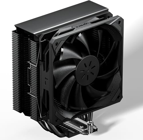 upHere Raffreddatore CPU, 4 Heatpipe Black Cpu Cooler, Single Tower Cpu Cooler Mix 120 mm PWM Ventole per schede madri Intel 2011/2066(X79/X99) e raffreddamento Cpu AM4, P4K..