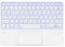 CACOE Tastatur mit Touchpad, Tastatur Kabellose mit 7 Farben Beleuchtete kompatibel mit iPad, Android Tablet, Windows, 10 Zoll, Weiß