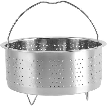 Cesta de Vapor de Acero Inoxidable, Práctica Olla Arrocera Redonda de Calentamiento Rápido, Rejilla para Cocinar Al Vapor para Verduras, Pescado, Carne, Comida para Bebés (17,5 cm)