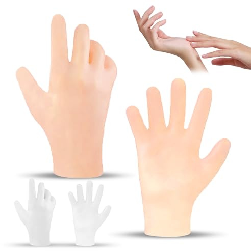 Guantes de Silicona Hidratantes para Spa y Dormir - Reutilizables para Mujer, Cuidado de Manos, Reparación de Piel Seca, Agrietada, Áspera y Callosa (2 Pares, Amarillo)