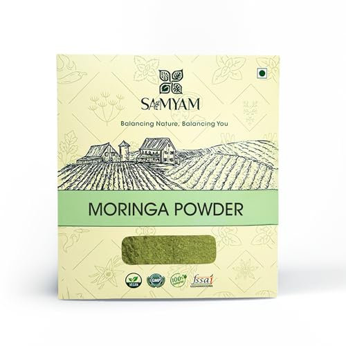 SAMYAM Moringa Leaves Powder (Moringa oleifera) - 200g Pack | Plant-Based Nutrition