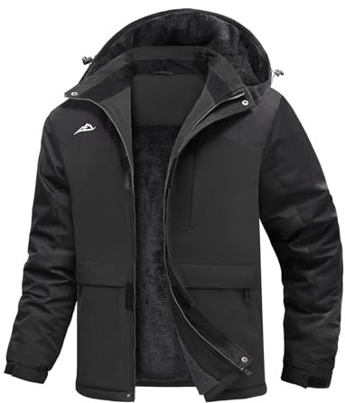 Svanco Winterjacke Herren Gefüttert Skijacke Wasserdicht Arbeitsjacke Winter Warme Snowboardjacke Dicke Outdoorjacke