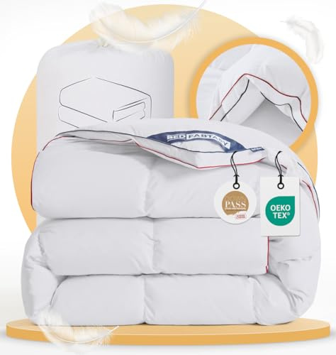 BedFabtasy Zwickel - Coperta invernale in piuma e piumino 240 x 220 cm, con certificazione Oeko-Tex 240 x 220 cm, 100% piume e piumino extra morbide, anallergico, certificato RDS