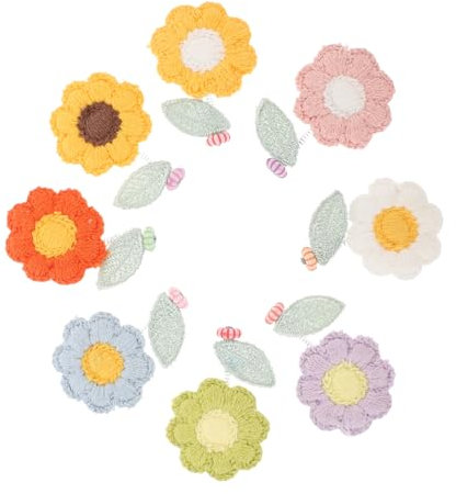 Cabilock 8 Stück Autoschmuck Bommel Ornamente Auto wackelt Solar- für Miniatur-Blume Mini-Blumen-Autodekor Desktop schüttelnde Blume Auto schüttelt Kopfblume Stoff