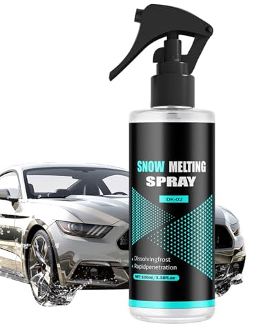 Genérico Spray Descongelante para Parabrisas De Coche 100 ML, Eliminador De Hielo para Luneta Automóvil, Descongelador para Ventanas De Vidrio Congelador Vehículo Automóvil Camión Coche