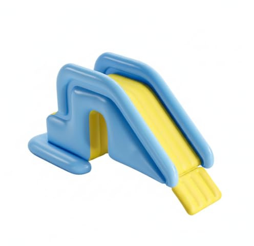 Tapallmy Tobogán Inflable para Piscina, tobogán Azul Claro para Piscina con Bomba de pie, fácil instalación, Almacenamiento de Agua Inflable, Ideal para diversión en Interiores y Exteriores