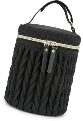 carotoe premium isolerad termisk flaskväska för baby mjölk lagringskapacitet rymmer 2 237 ml flaskor vattentäta tygmaterial förvaringspåsar, Svart, One Size, Massskönhet