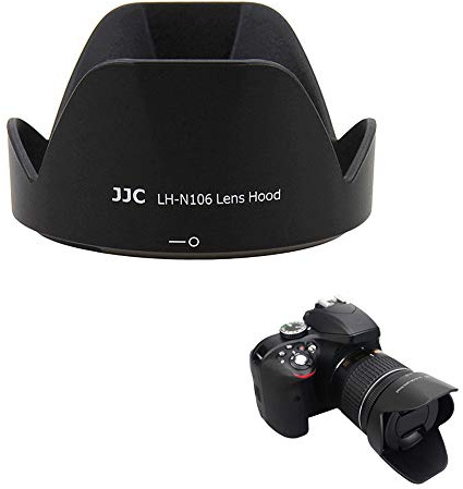 JJC HB-N106 Reversible Dedicated Lens Hood Shade for Nikon AF-P DX 18-55mm f/3.5-5.6G VR, AF-P DX 18-55mm f/3.5-5.6G Lens on Nikon D3500 D3400 D5600 D7500 Camera (NOT for Older Nikon 18-55mm Lens)
