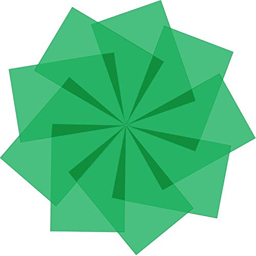 Pangda 9 Pack Green Gel Light Filter Red Lighting Gel Sheets Colored Film to Cover Lights Plastic Colored Overlays Correction, 1.7 by 8.3 Inches for Film, Video, Photo, Stage