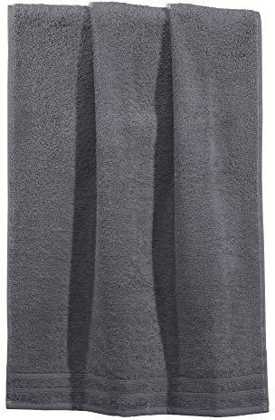 Erwin Müller Badetuch Heidelberg 100% Baumwolle anthrazit Größe 100x150 cm - saugstark, gut trocknend, kompakt, leichte Qualität - ideal für Sport, Strand, Reisen (weitere Farben)