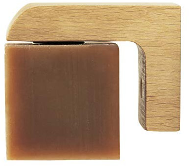 Professor Fuzzworthy Wood Air Dry Magnetic Soap Holder in-Shower Storage for Soaps & Beard Shampoo Bars - No More Soggy Soaps - Wooden Soap Dish Dispenser Bath Kitchen & Shower
