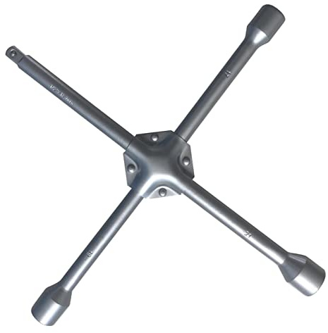 Clé en croix 1/2-17-19-21mm L. 355mm CrV - OM 0766BL - CLAS Equipements