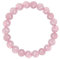 SIMPLI BASIC Natural Rose Quartz Healing Crystal Bracelet 8mm Bead Unisex Success & Positive Energy Healing Gemstone Beaded Bracelet Valentines Gifts for Her