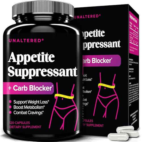 UNALTERED Appetite Control for Women - Support Cravings, Fullness, & Weight Management - Dietary Supplement with Chromium Picolinate & Glucomannan - 120 Vegan Capsules