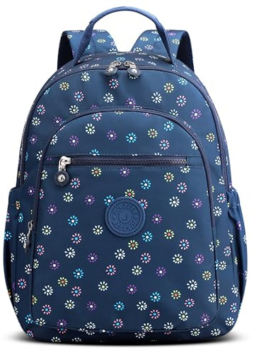 DORRISO Zaino Donna Moda Borsa da College Viaggio Daypack Casual Zainetto Unico Design Leggero Borse a Tracolla Viaggiare Vacanza Impermeabile Zaino Blu
