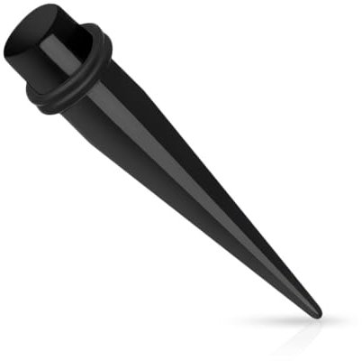 Dehnungsstab ACRYL 1,6-25 mm FARBWAHL Expander Taper Dehnstab (25,0 mm, Schwarz)