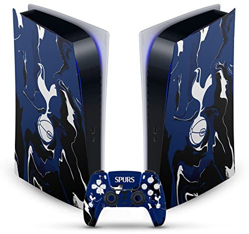 Head Case Designs Officially Licensed Tottenham Hotspur F.C. Marble Logo Art Vinyl Faceplate Gaming Skin Decal Compatible With Sony PlayStation 5 PS5 Digital Edition Console and DualSense Controller