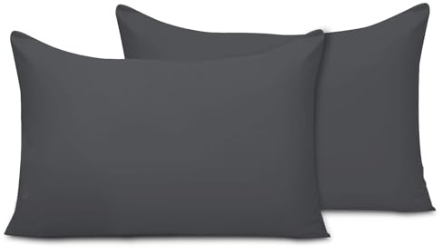 Pamposh Fundas Almohadones, Juego de 2 Fundas de Almohada de Microfibra, Suave Antiarrugas, Cierre de Sobre, Estándar, 50 x 75 cm