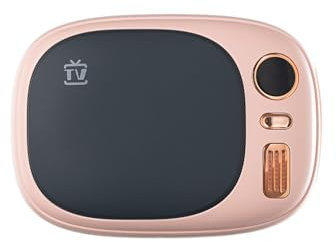 Buhelyc Calentador De Manos Retro 2 En 1, Calentador De Manos Portátil Recargable por USB, 2 Configuraciones De Calefacción, Calefacción De Doble Cara, Regalo, para Exteriores, Viajes(Color:B)