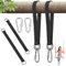2 Stücke Schaukel Befestigung mit 2 Schwerlast Karabinern und D-Ringen, Hängematten Befestigung, Hängematte Gurte, Swing Hanging Kit, Hält bis zu 400kg, für Baumschaukel Aufhängung Hängesessel