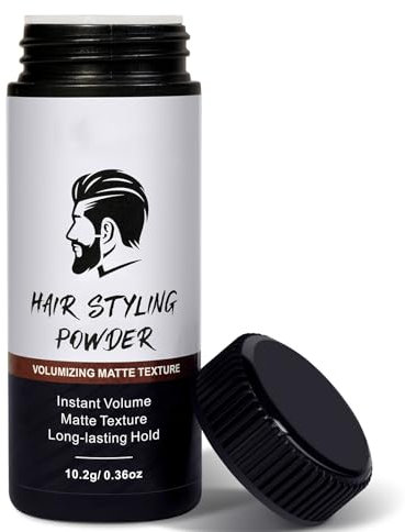 Hair Styling Powder per uomini, texture per uomini, texture opaca, tenuta e facile da applicare, senza olio o residui grassi, 10 g