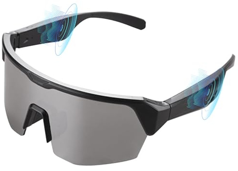 OBEST Gafas de sol Inteligentes Bluetooth, Auriculares Bluetooth para Ciclismo, Respuesta de un clic, Protección UV, Navegación por Voz, Adecuado para Montañismo al Aire Libre, Ciclismo y Correr