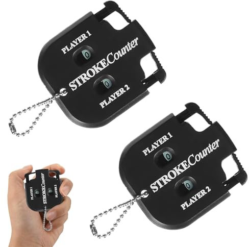 Lot de 2 Compteurs de Main de Golf, Compteur de Buteur de Golf, Compteur de Résultats de Golf, Compteur de Coups, Compteur Clicker, Compteur de Score, Indicateur de Résultat de Golf avec Porte-clés