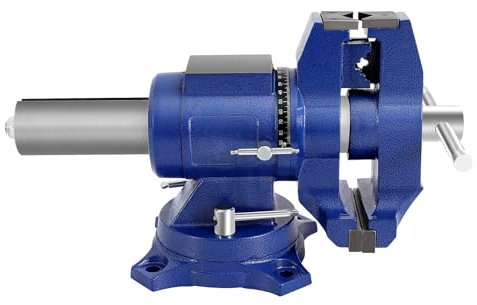 Tornillo de banco giratorio profesional multifuncional profesional de, mordazas de acero de, mordazas de 125 mm, mandíbulas biaxiales, giratorio, 360 grados, pinzas paralelas