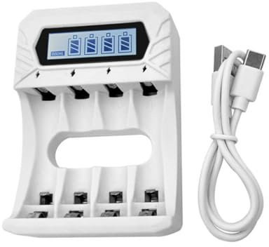 Lot de 4 piles rechargeables AA et 3 A 800 mA haute capacité 1,2 V NiMH pour une longue puissance avec faible décharge automatique