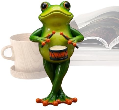 Vgvgaj Statua Di Rana,Rana Carina | Decorazione Resina Carina Collezionabile Per Compleanno E Arredamento Domestico