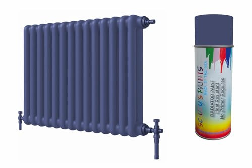 SCOOBYS PAINTS BACK IN THE MIX Premium Radiator Paint – 180 Colours – Heat Resistant Metal Paint for Radiators & Pipes, Quick Dry, Non-Yellowing, Multiple Finishes, Interior Use (Night blue)