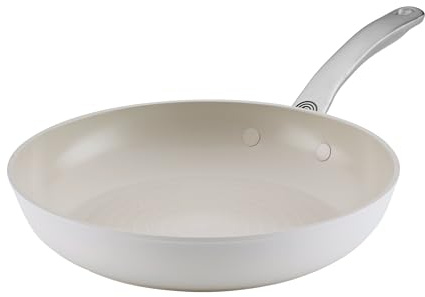 Circulon Halo with LaserDefense 20cm Induction Hob Ceramic Non Stick Frying Pan – Made Without PFAS, Non Toxic Ceramic Cookware, Dishwasher & Oven Safe Skillet Pan - Pearl White