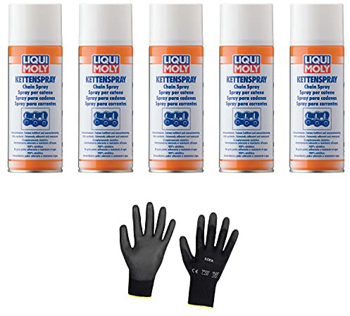 Iloda 5xOriginal Liqui Moly 400ml Kettenspray 3579 Schutzhandschuhe