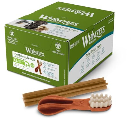 WHIMZEES Box Varietà XL, 14 Pezzi – Taglia XL, Snack per Cani di Taglia Molto Grande, Naturali & Senza Cereali, Vegetariane, Senza Zuccheri Aggiunti