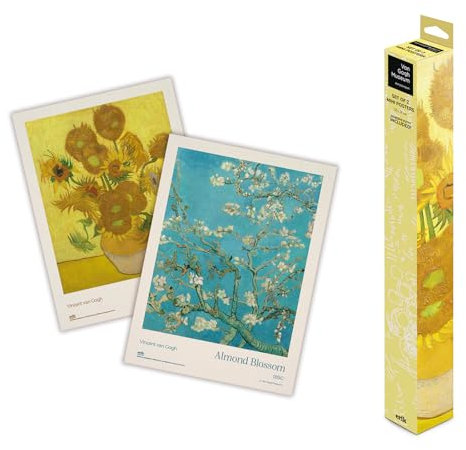 Grupo Erik: Set di 2 Mini Poster Van Gogh Museum | Poster da Parete, 38 x 52 cm, Carta Lucida + Adesivo Incluso, Gadget