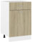 Myheimly Schubunterschrank Sonoma-Eiche 50x46x81,5 cm Holzwerkstoff Küchenschrank Küchenzeile Küchenmöbel Unterschrank Küchenunterschrank Schrank