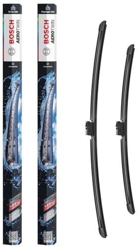 Bosch Aerotwin Aerotwin eA 204 S Tergicristalli Anteriori, Set di 2 Tergicristalli di Ricambio, con Adattatore Preassemblato, 600 mm / 475 mm - Confezione Salvaspazio