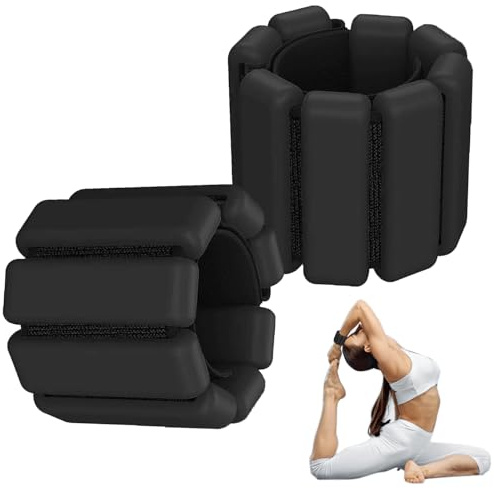 Bärbara viktmanschetter, justerbara handledsvikter, handledsvikter set, ankelvikter, bärbar handled, silikon, fitnessvikter, för jogging, yoga