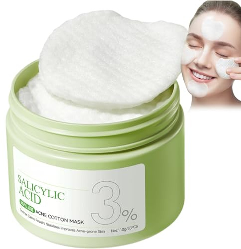 Face Pads, Exfoliating Face Cleansing Pads for Pore Prone Skin,Toner Pad Korean Skincare-Pore,Reduce Blackhead and Pimples,Deep Cleansing&Oil Control,Shrink Pores, 55 Packs