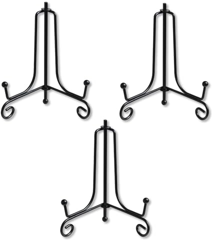 ZhuPu 3 Pcs Plate Stand, Plate Picture Stand for Display, Can Be Used As a Photo Display Stand, Picture Frame, Recipe, Decorative Plate, Tablet, And Artwork Display Stand (4 inches).