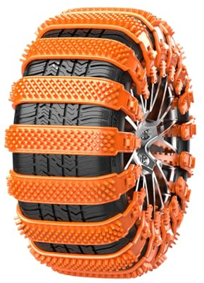 Winter Tyre Chains - 10piece Adjustable Snow Grip, Anti-Slip Traction Kit, Tire Protection Gear | Offroad Winter Traction, Car Safety Accessory, For Ice Hiking Trailer Lawn Fishing Tracks Outdoors