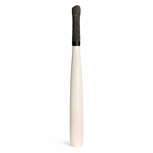 AI Sports White Wooden Baseball Bat with Natural Wood Handle, Lightweight Balanced Design, Smooth Gloss Finish, Comfortable Grip — Perfect for Training, Practice, and League Play for Youth & Adults